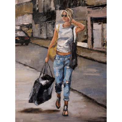 Figurative - Shop Till You Drop Canvas Wall Art