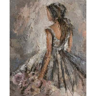 Figurative - Black Dress Canvas Wall Art