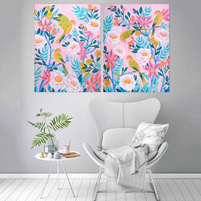 Woven Together Diptych Canvas Wall Art