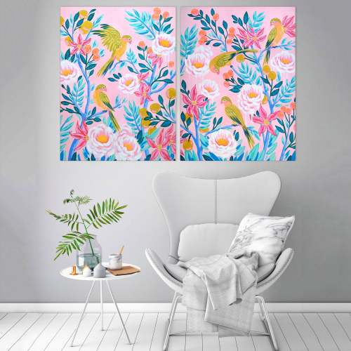 Woven Together Diptych Canvas Wall Art