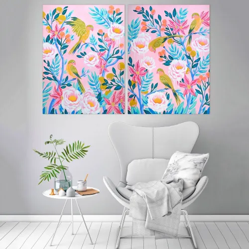 Woven Together Diptych Canvas Wall Art
