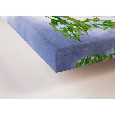 Holiday - Holly Birds Canvas Wall Art