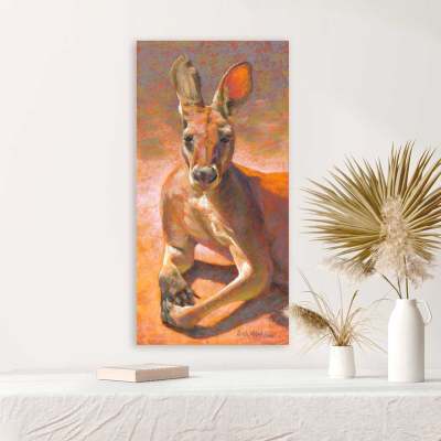 Restful Kangaroo Canvas Wall Art