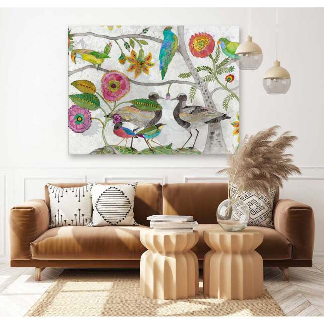 Tropical Birds - Full Color - 2 Canvas Wall Art