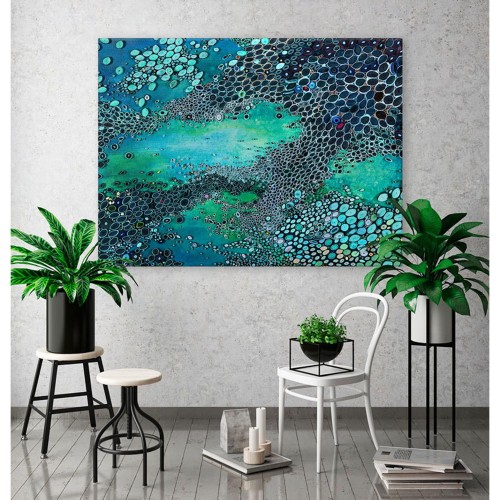 Aquatic Blues Canvas Wall Art