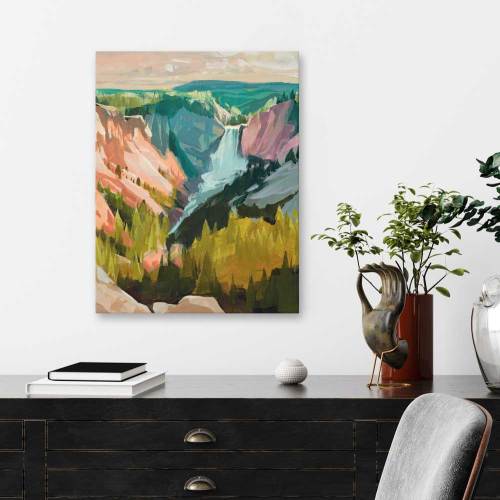Road Trip - Yellowstone 1 Canvas Wall Art