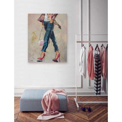 Figurative - Taking A Stroll Canvas Wall Art