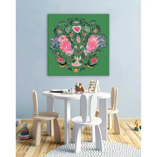 Peacock Wedding Canvas Wall Art