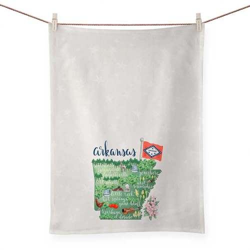 State Map - Arkansas Tea Towels