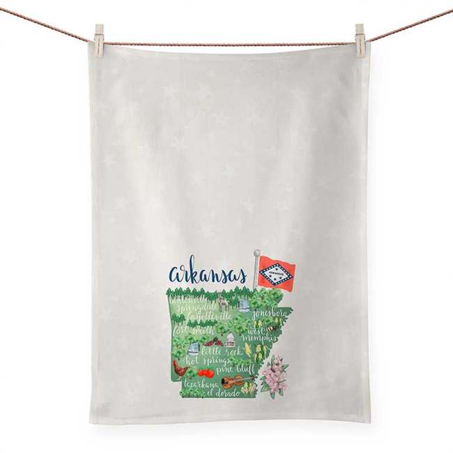 State Map - Arkansas Tea Towels