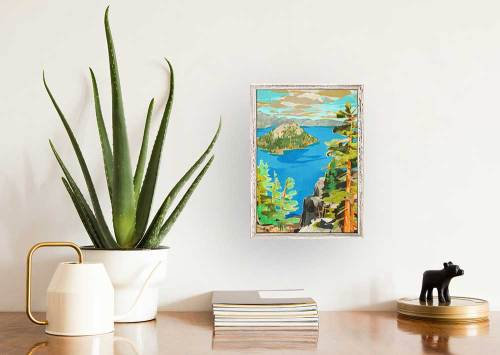 Road Trip - Crater Mini Framed Canvas