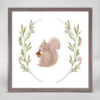 Red Squirrel Portrait Mini Framed Canvas