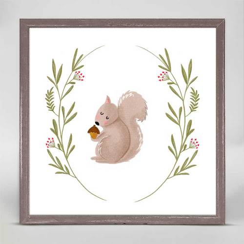 Red Squirrel Portrait Mini Framed Canvas