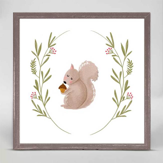 Red Squirrel Portrait Mini Framed Canvas