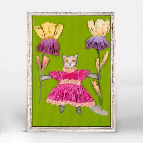 Kitty Dress Mini Framed Canvas