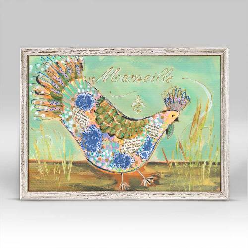 Parisian Poultry - Dominique Mini Framed Canvas