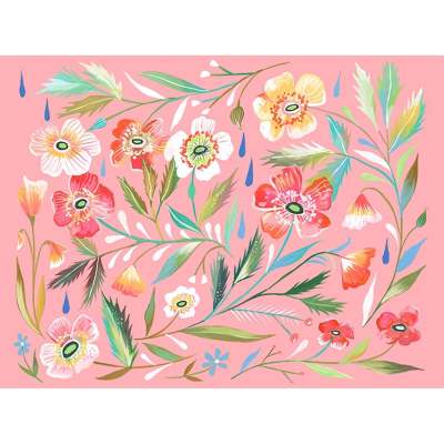 Anemone Garden Canvas Wall Art