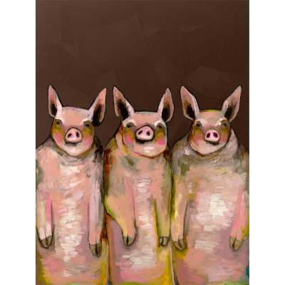 Little Piggies Canvas Wall Art