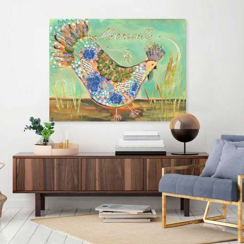 Parisian Poultry - Dominique Canvas Wall Art
