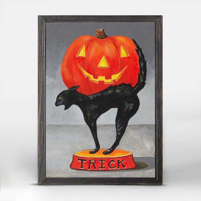 Vintage Halloween Mini Framed Canvas