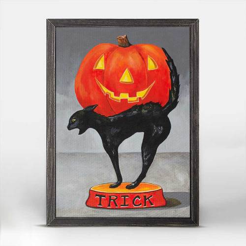 Vintage Halloween Mini Framed Canvas
