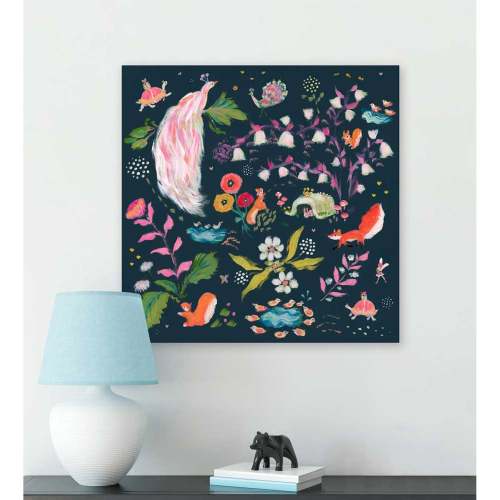 Enchanted Woodland Creatures Canvas Wall Art