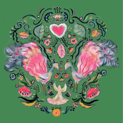 Peacock Wedding Canvas Wall Art