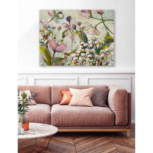 Blush Wildflower Canvas Wall Art