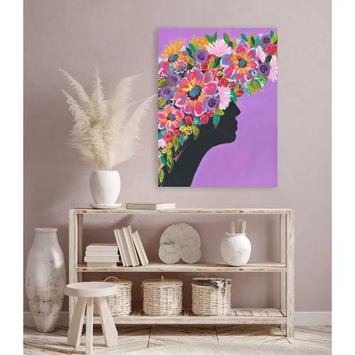 Lavender Silhouette Canvas Wall Art