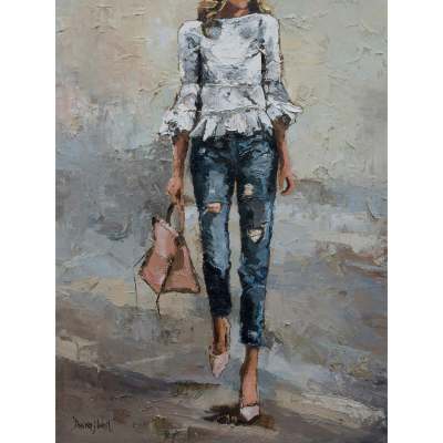 Figurative - White Ruffles Canvas Wall Art