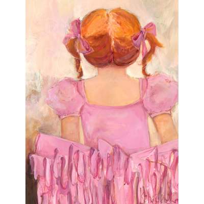 Angelic Ballerina - Red Hair Canvas Wall Art