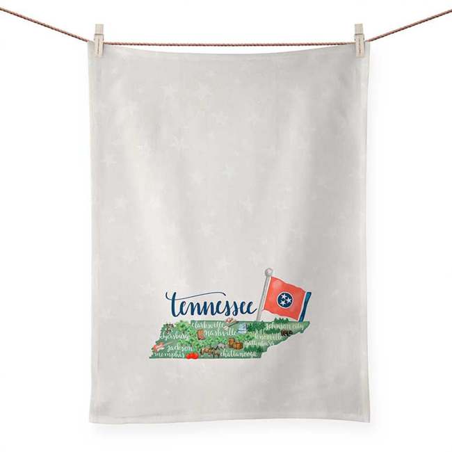 State Map - Tennessee Tea Towels