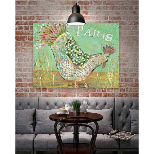Parisian Poultry - Genevieve Canvas Wall Art