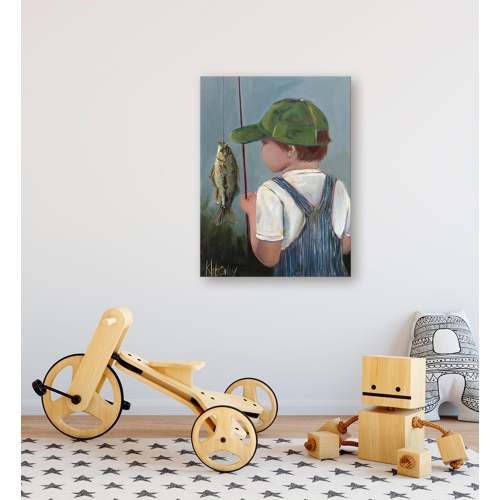 Lil' Fisher Boy Canvas Wall Art
