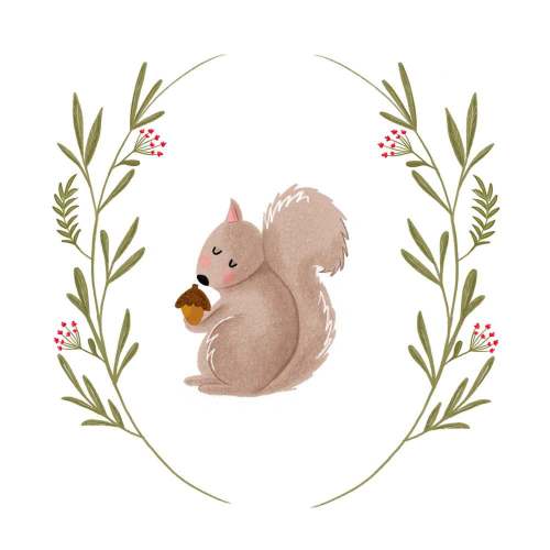 Red Squirrel Portrait Canvas Wall Art