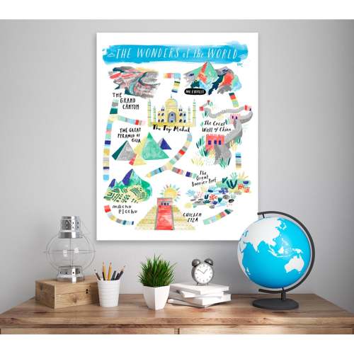 Wonders Of The World Canvas Wall Art