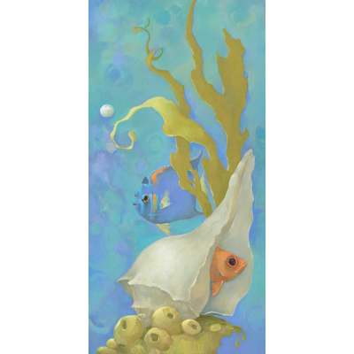 Welk With Floating Pearl Canvas Wall Art