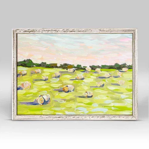 Hay Bales Mini Framed Canvas