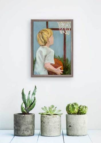 Lil' Basketball Star 2 Mini Framed Canvas