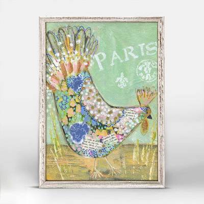 Parisian Poultry - Charlotte Mini Framed Canvas