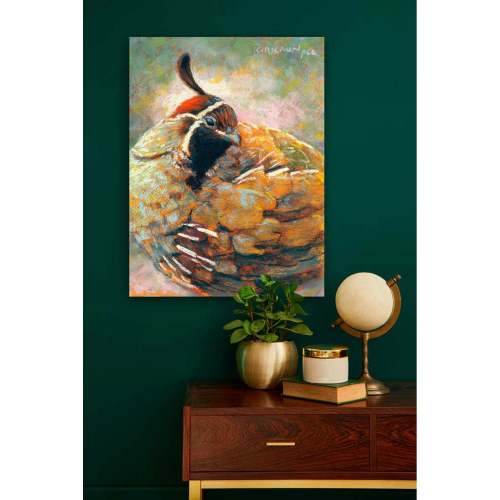 Solitude Of A Quail Canvas Wall Art