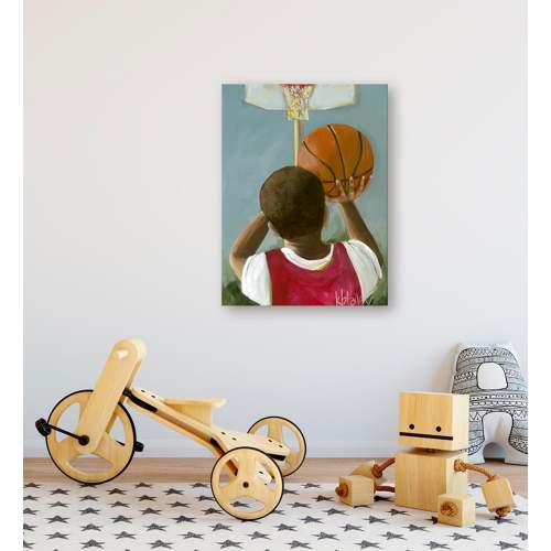 Lil' Basketball Star 1 Canvas Wall Art