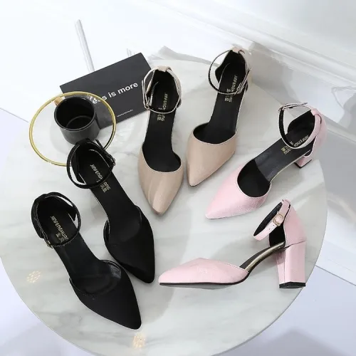 chunky half pack medium heel sandals