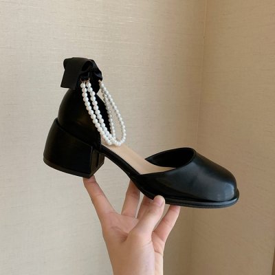 women's thick heel platform baotou