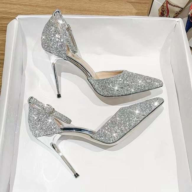 women's french style wedding shoes stiletto