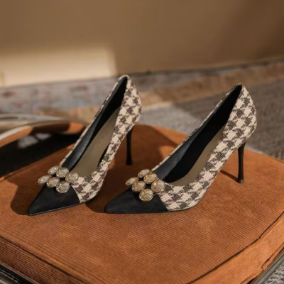 square buckle all match high heels