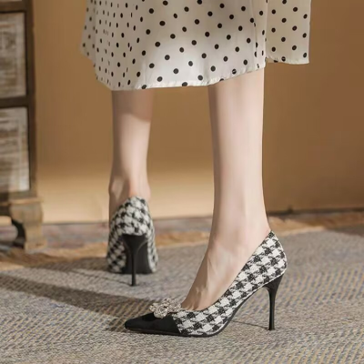 square buckle all match high heels