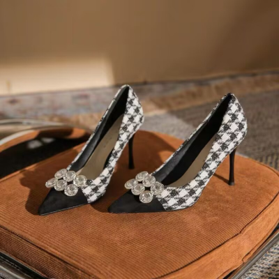 square buckle all match high heels