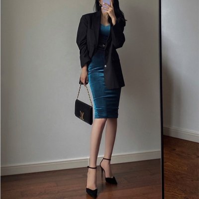 Pure black one-word shoelace Baotou ladies high heels