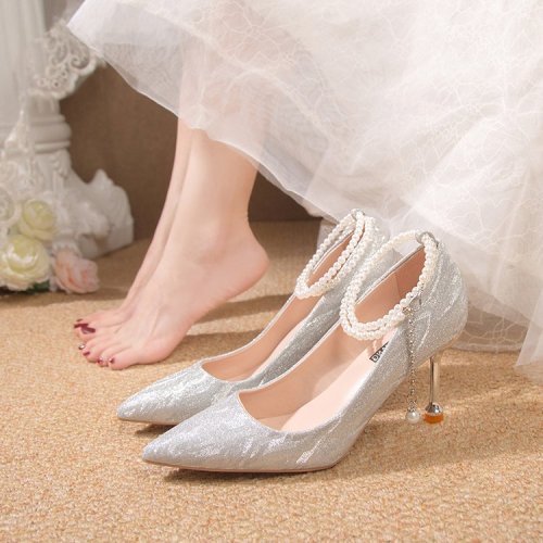 bowknot high heels wedding shoes stiletto